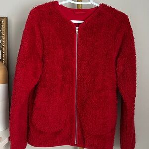 57. Lululemon Athletica Red Sherpa Jacket - Like New